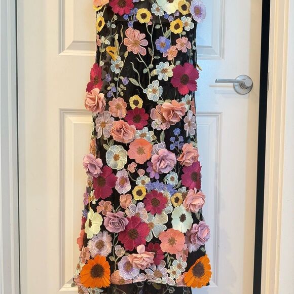 NWOT BRONX AND BANCO Jasmine Multi Floral Strapless Gown, size XS - Picture 7 of 16